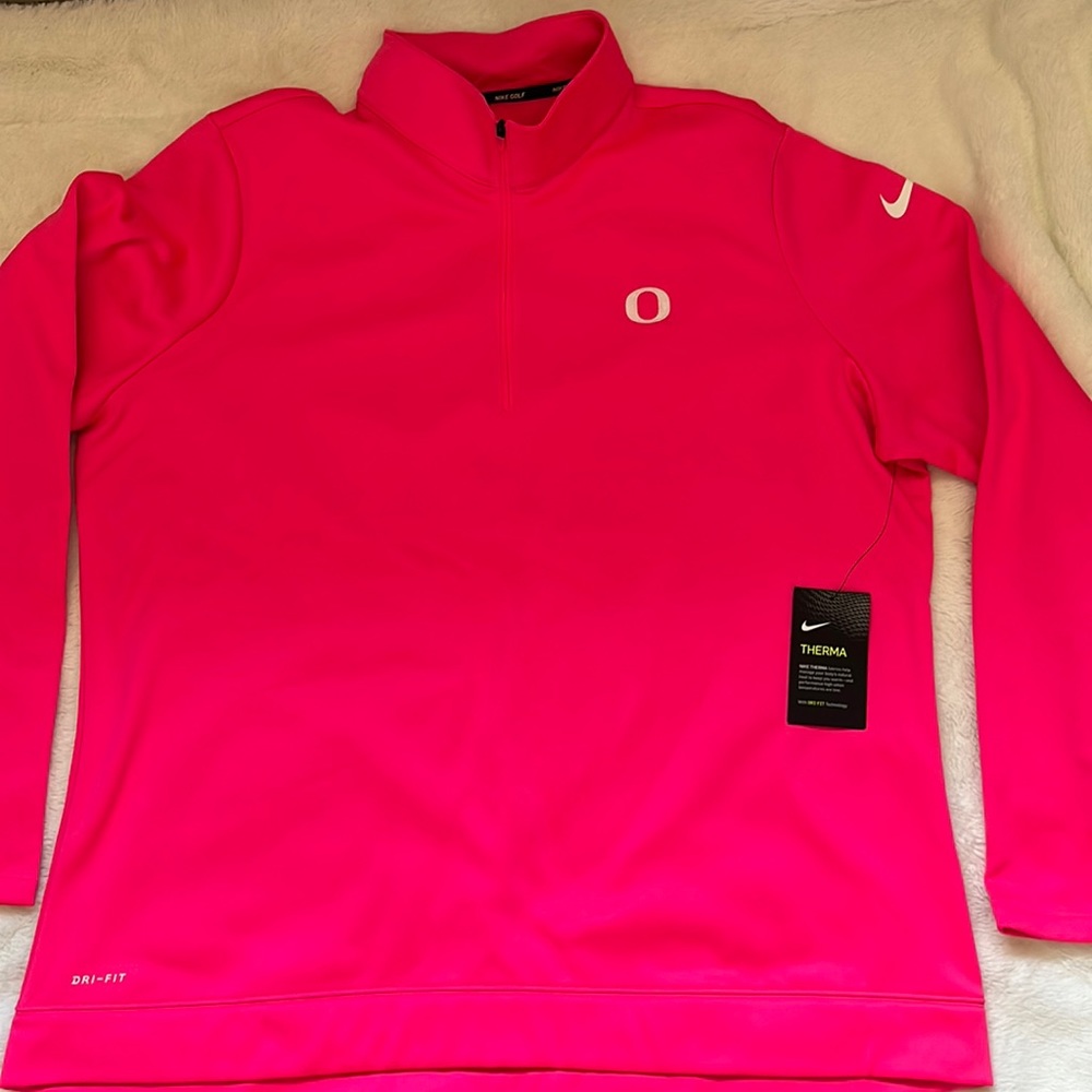 NWT 1/4 Zip University of Oregon Pink